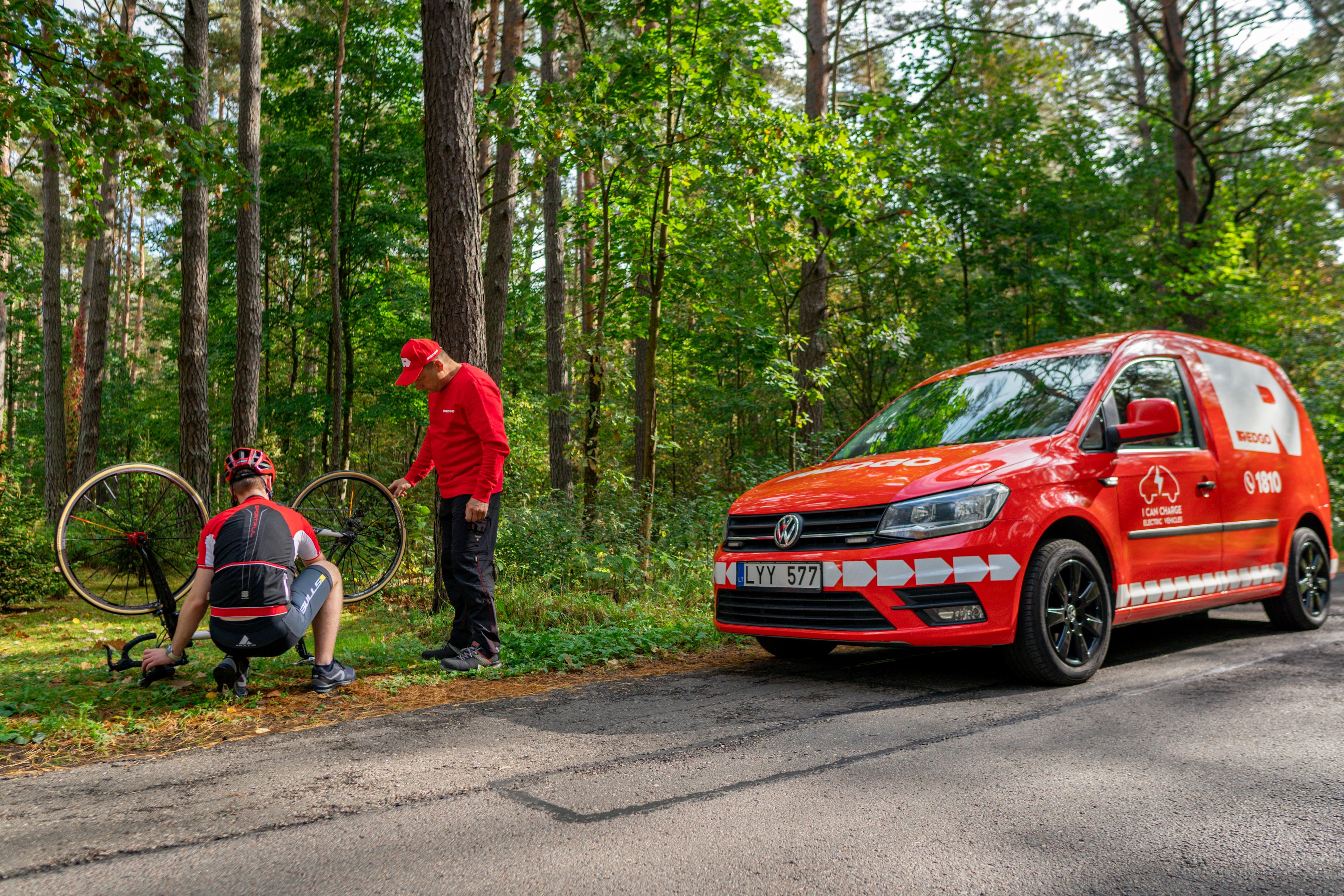 Bikehelp dviračių pagalba kelyje, kurią teikia REDGO